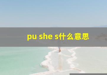 pu she s什么意思